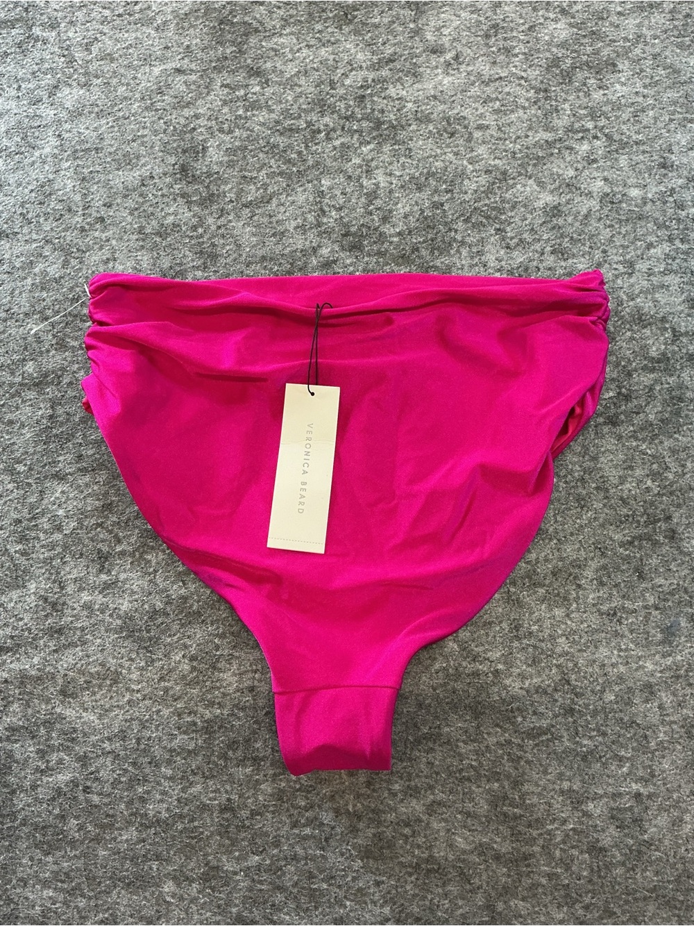 Veronica Beard Hot Pink High-Waist Bikini Bottoms Size L - Picture 3 of 3
